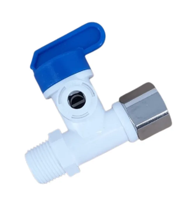 High Quality Plastic Feed Water Connector 3/8” * 3/8” with Valve 1/4”