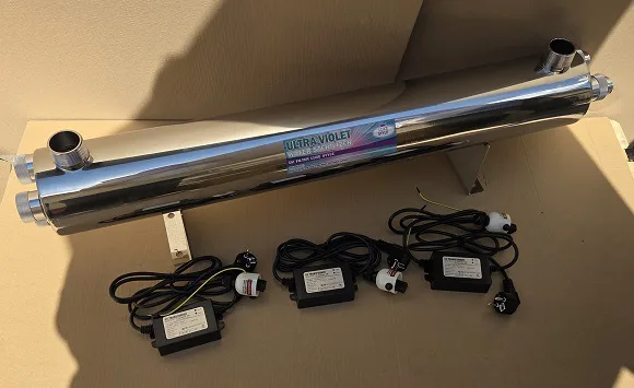 UV filter with 3 lamps LUXE STYLE 55W = 165W, 1,5'', 8.1t / h max with Grounding Transformer