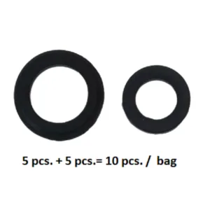 Black Rubber O'rings SET: 5 pcs. 23*15*2,5 mm + 5 pcs. 16*11*2 mm (2*5=10pcs./bag)