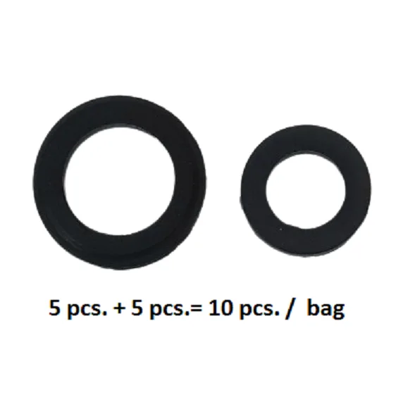 Black Rubber O'rings SET: 5 pcs. 23*15*2,5 mm + 5 pcs. 16*11*2 mm (2*5=10pcs./bag)