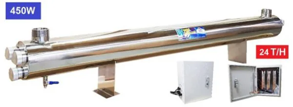 UV filter with lamp LUXE STYLE 3*150W=450W 2,0'' 24 t/h+ transf.box