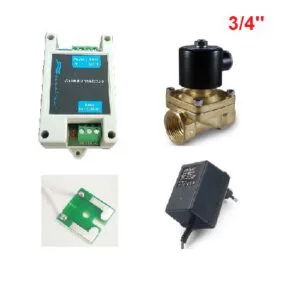 Water ALARM LEAK Protector System with Open Style Solenoid 3/4" Brass