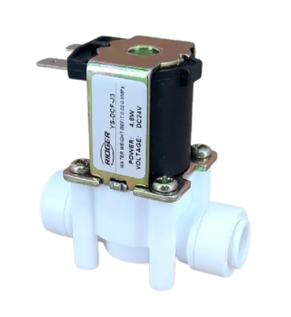 QCF Solenoid Valve 24V 3/8" tube - 3/8" tube