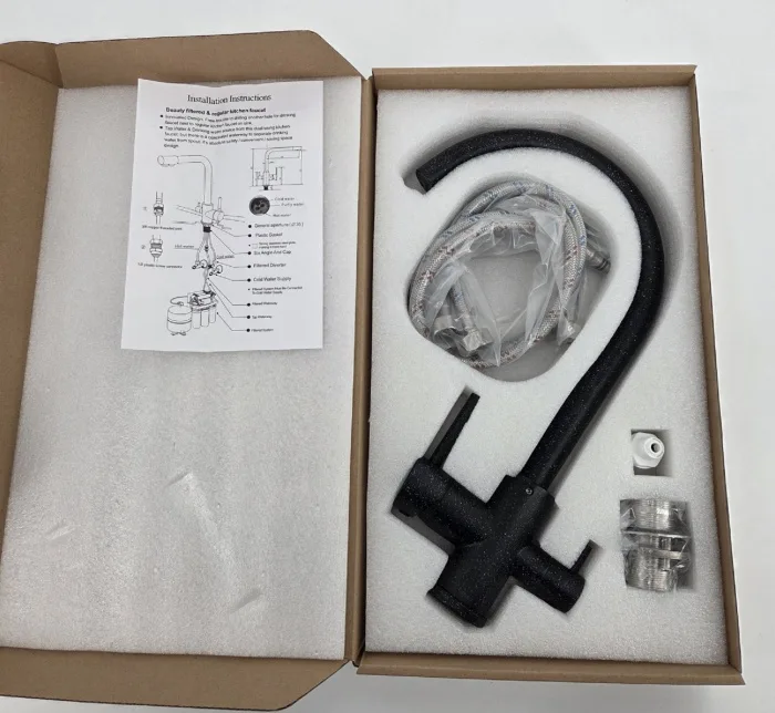 Kitchen faucet CLASSIC 3 in 1 BLACK GRANIT Article 201 BL-GR SS-304