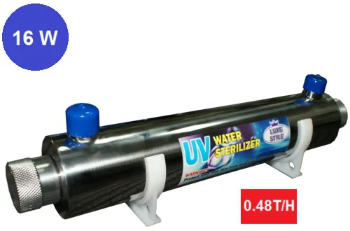 UV filter with lamp LUXE STYLE 16W 1/2'' IN-OUT, 0,48 t/h max, FULL SMALL BOX 10 pcs.