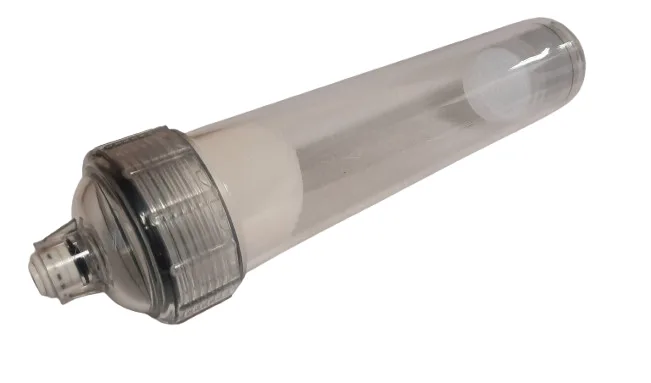 Empty Cartridge Inline 2.0'' CLEAR 1/4'' QUICK