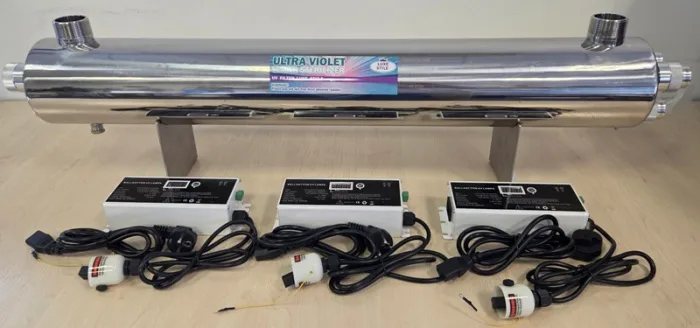 UV filter with 3 lamps LUXE STYLE 55W = 165W, 1,5'', 8.1t / h max with Grounding TIMER Transformers