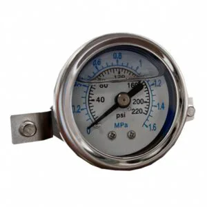 OIL Pressure Meter 1.6'' with STEEL quick connector 1/4''