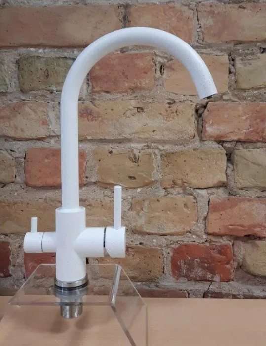 Kitchen faucet CLASSIC 3 in 1 WHITE GRANIT Article 201 WH-GR SS-304
