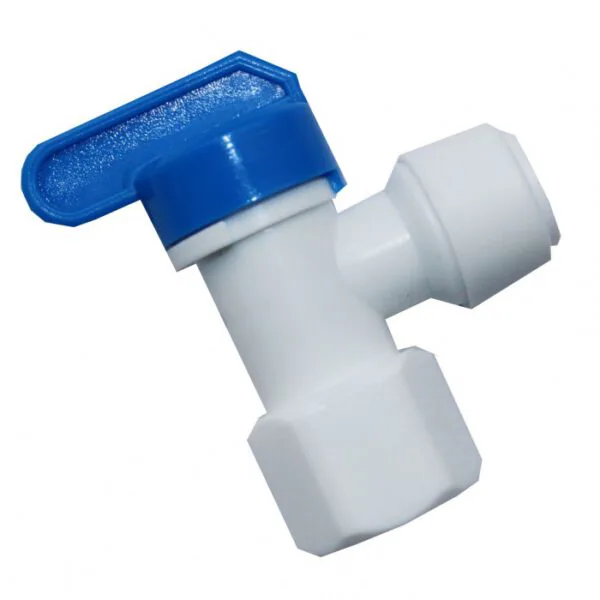 QCF-024A-L 3/8'' Thread Female - 3/8'' tube for PLASTIC TANK 11/20/28G Ball Valve