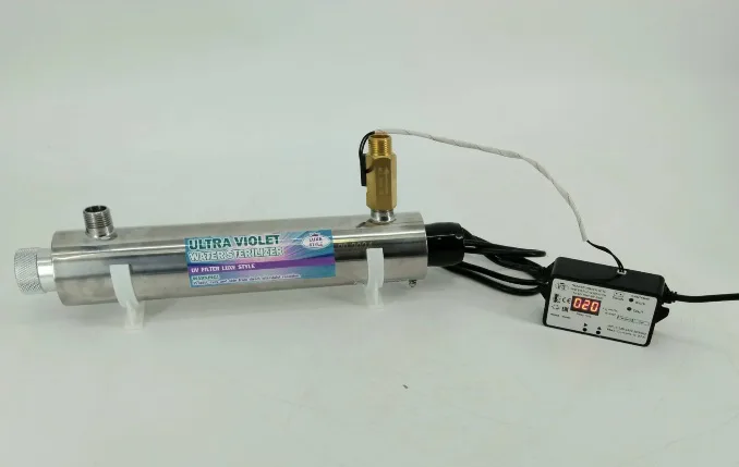 UV Filter 16W Luxe Style In-Out 1/2” with Auto On-Off Power by Flow Sensor 0,48 T/h