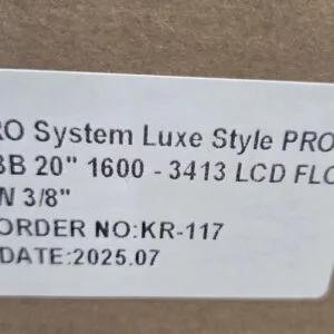 Luxe Style PRO BB20'' 1600-3413-100, LCD FLOW3/8'',2.5"-De luxe, Low NOISE-45dB Pump/RO memb.x1 pcs