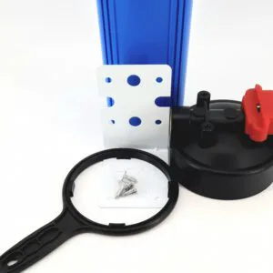 Housing BB 20" RED Lid/2*O-Ring/1''Brass Port/Wrench,bracket,5-40C/<6 Bar