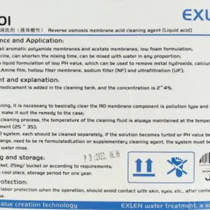 RO Membrane Acid Cleaning Agent EQ-501 Plastic tank 25KG ( 2-4%)