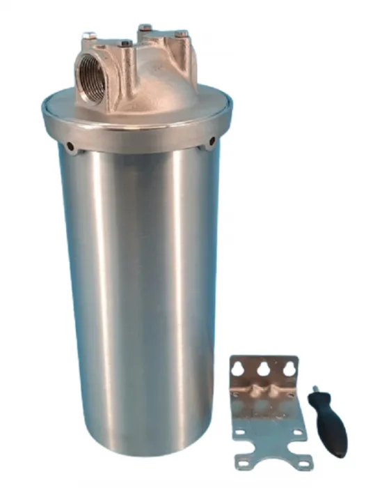 10" BB SS-304 Housing with SS-304 Head 1,0" In-Out/ Wrench/bracket, T=5-70C, P<6 Bar
