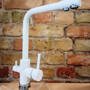 Kitchen faucet STANDART 3 in 1 WHITE GLAZED Article 202 WH-GL SS-304
