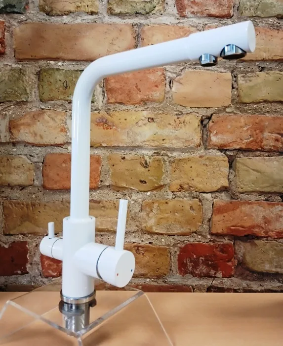 Kitchen faucet STANDART 3 in 1 WHITE GLAZED Article 202 WH-GL SS-304