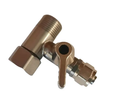 Stainless steel SS304 connector - 3/8" * 3/8" with valve 3/8" Thread