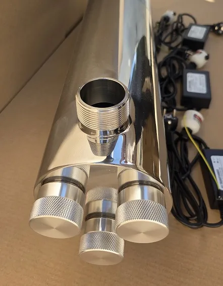 UV filter with 3 lamps LUXE STYLE 55W = 165W, 1,5'', 8.1t / h max with Grounding Transformer