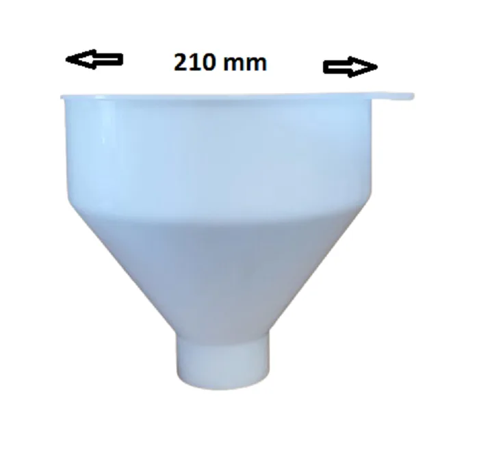 Funnel for Vessel with 2.5'' whole - White plastic