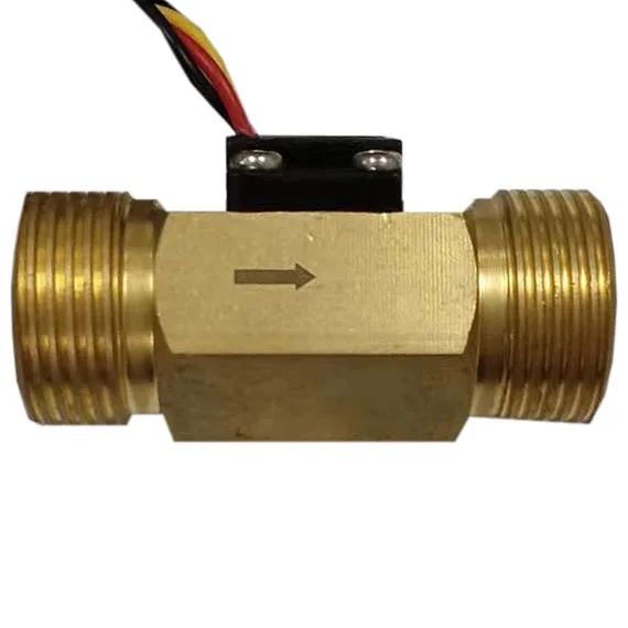 Flow Sensor Volume Counting ( with 3 wires ) Brass In-Out 3/4" Mod. A